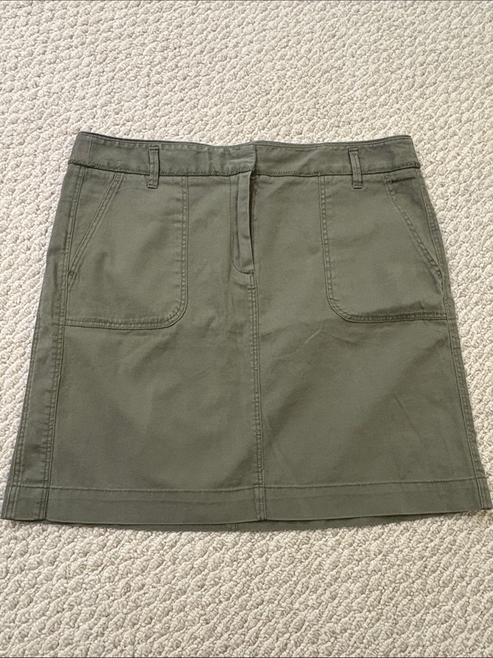 LOFT Olive Utility Mini Skirt